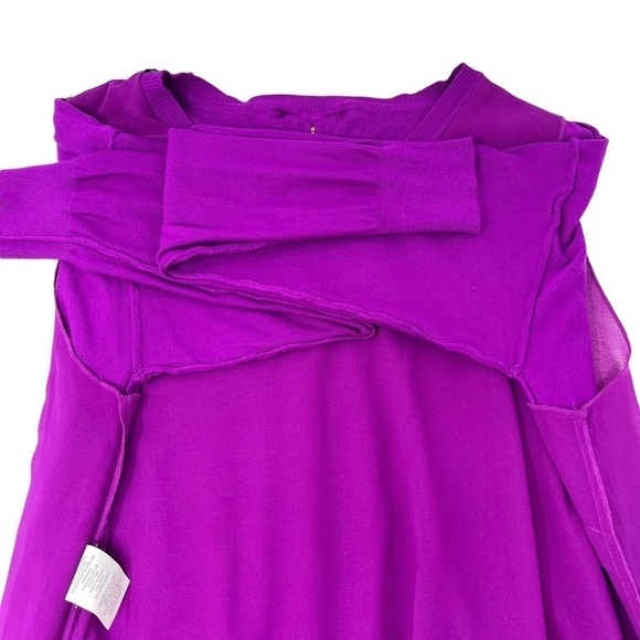 Gibson & Latimer Scoop Neck Gold Tone Back Zip Long Sleeve Lined Sweater Size M - Picture 13 of 15